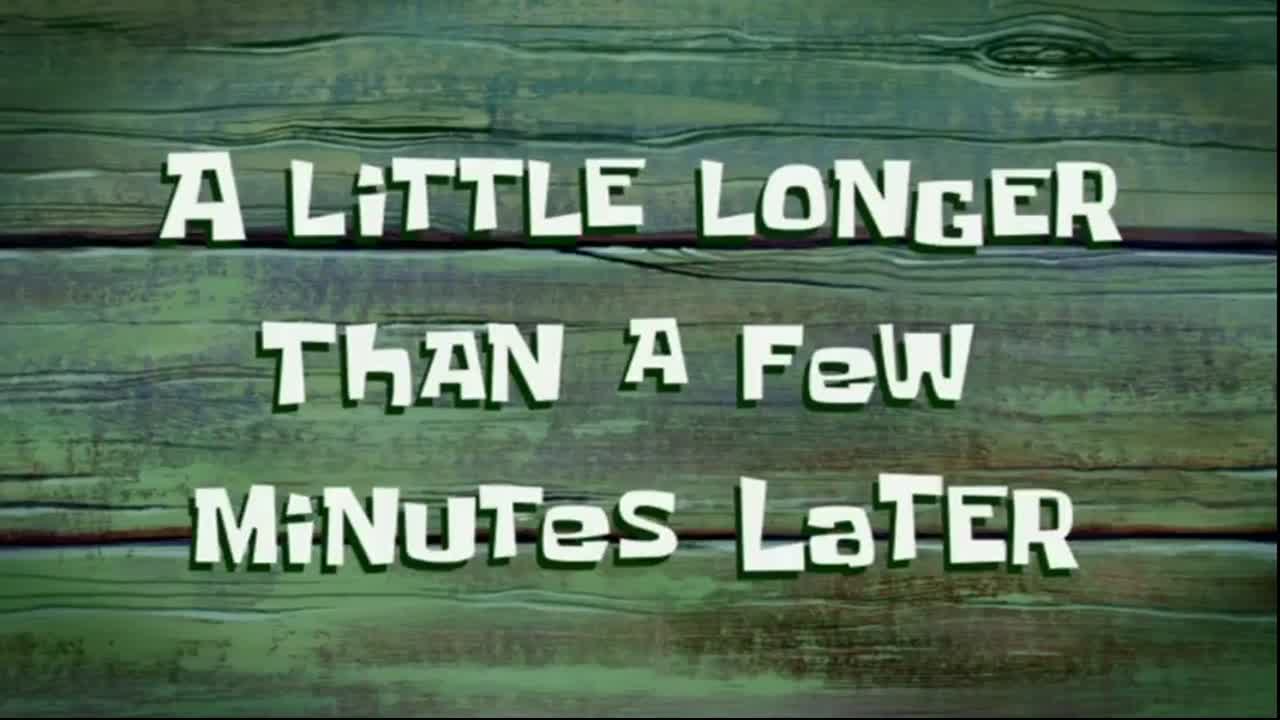 A little longer than a few minutes later...